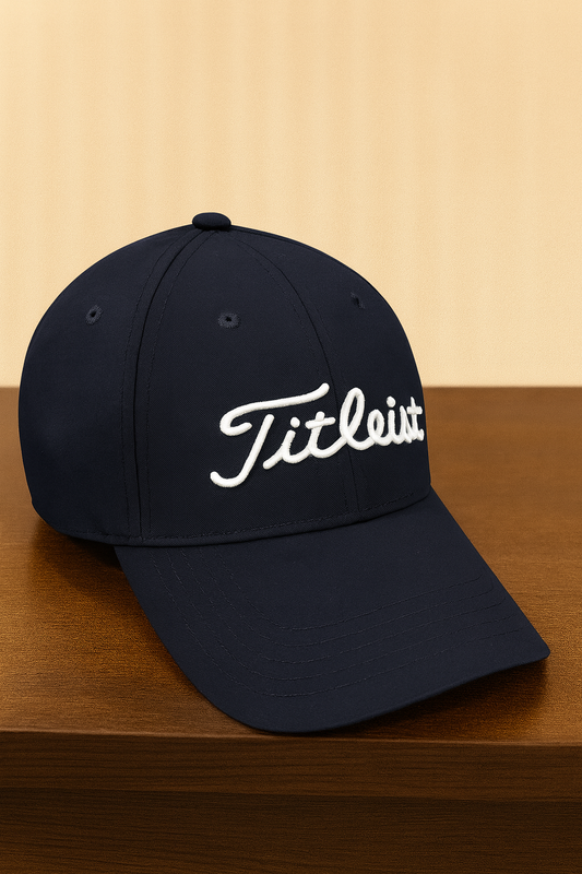 Titleist Classic Black Golf Cap – Adjustable Fit
